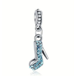 Women's Charm Shoe Light Blue Silver